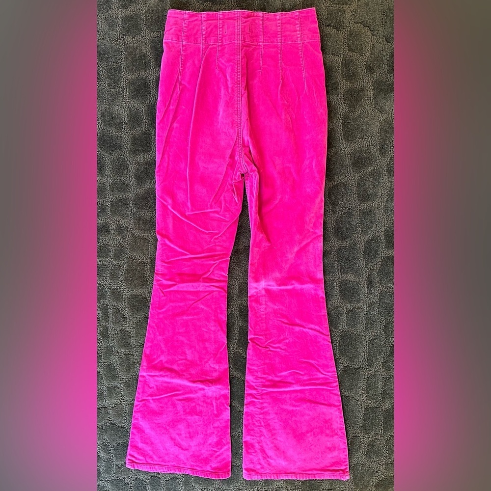 Free People Corduroy Super high-rise, flared PINK womens 28 SOLD OUT - Picture 2 of 4